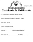 Certificado de habilitación